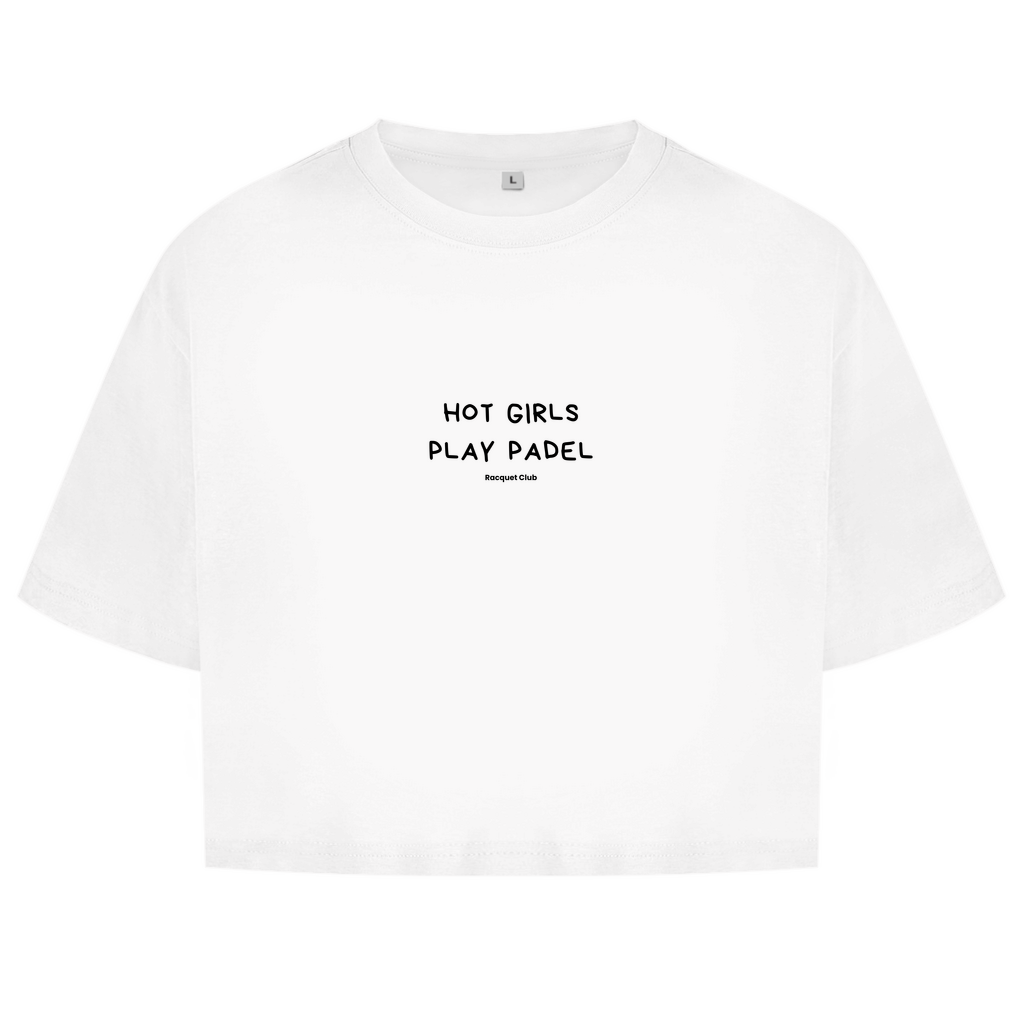 Damen Oversize Crop Top "HOT GIRLS"