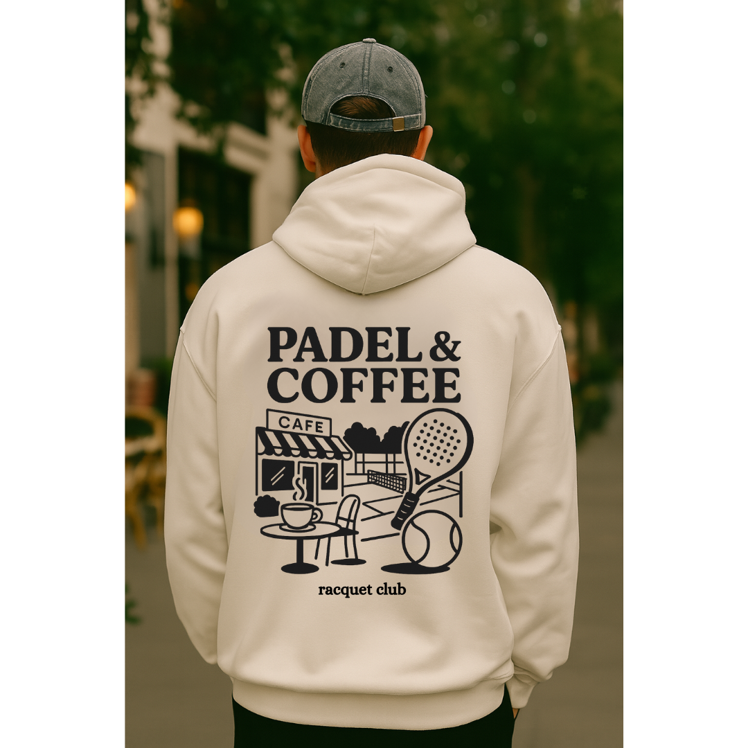 Oversize Hoodie "Padel & Coffee"