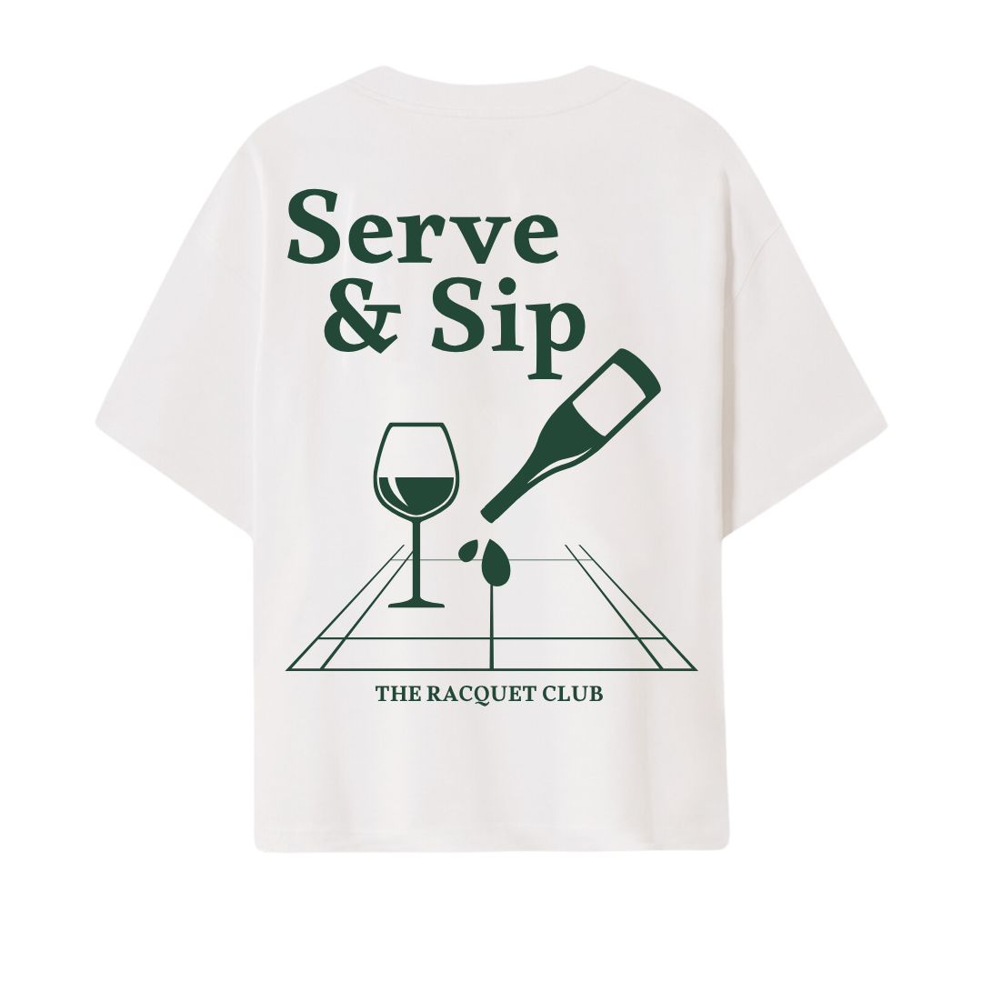 3x Bestseller T-Shirt "SERVE & SIP" - Vorteilspack