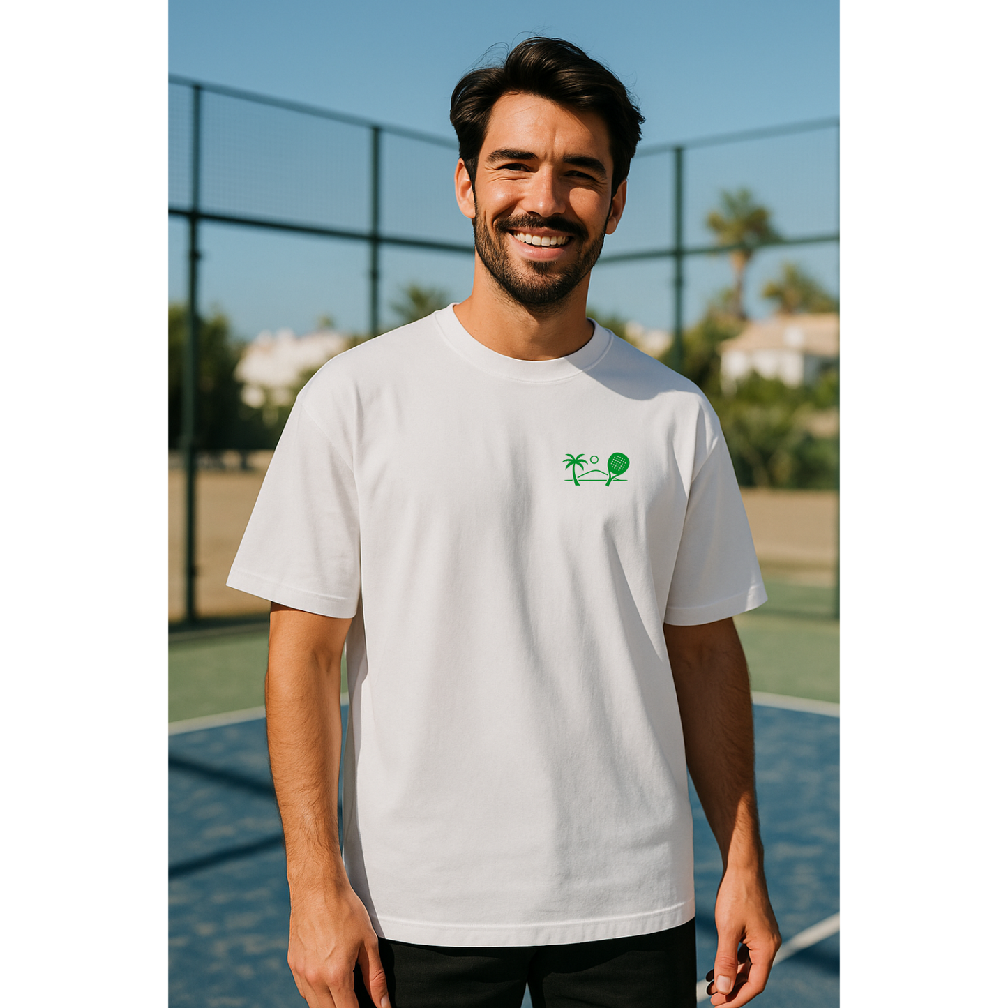 Oversize T-Shirt "Padel Palmen"