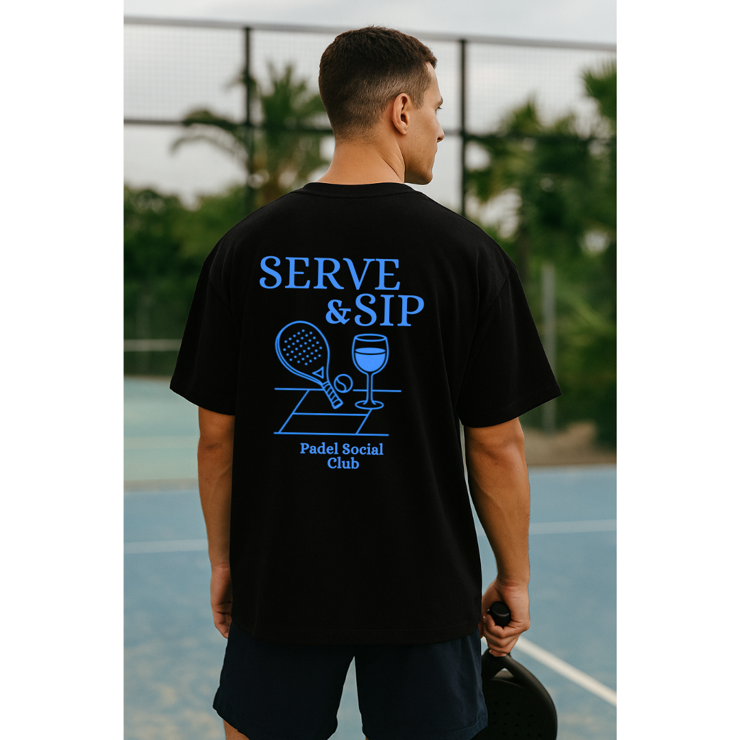 Oversize T-Shirt "Serve & Sip Society"