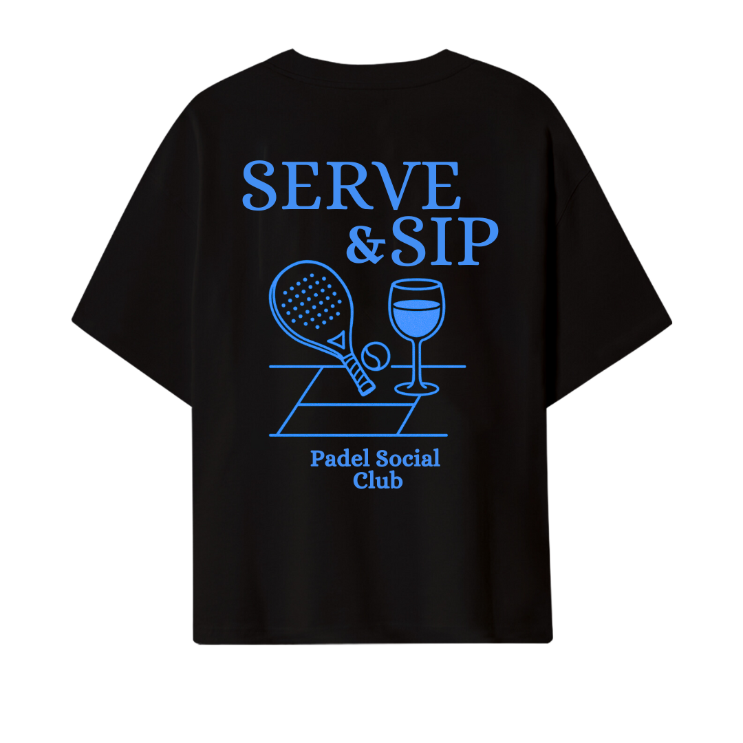 Oversize T-Shirt "Serve & Sip Society"