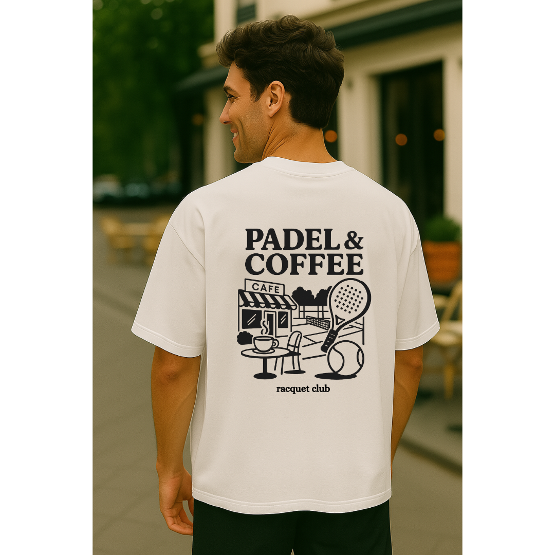 Oversize T-Shirt "Padel & Coffee"