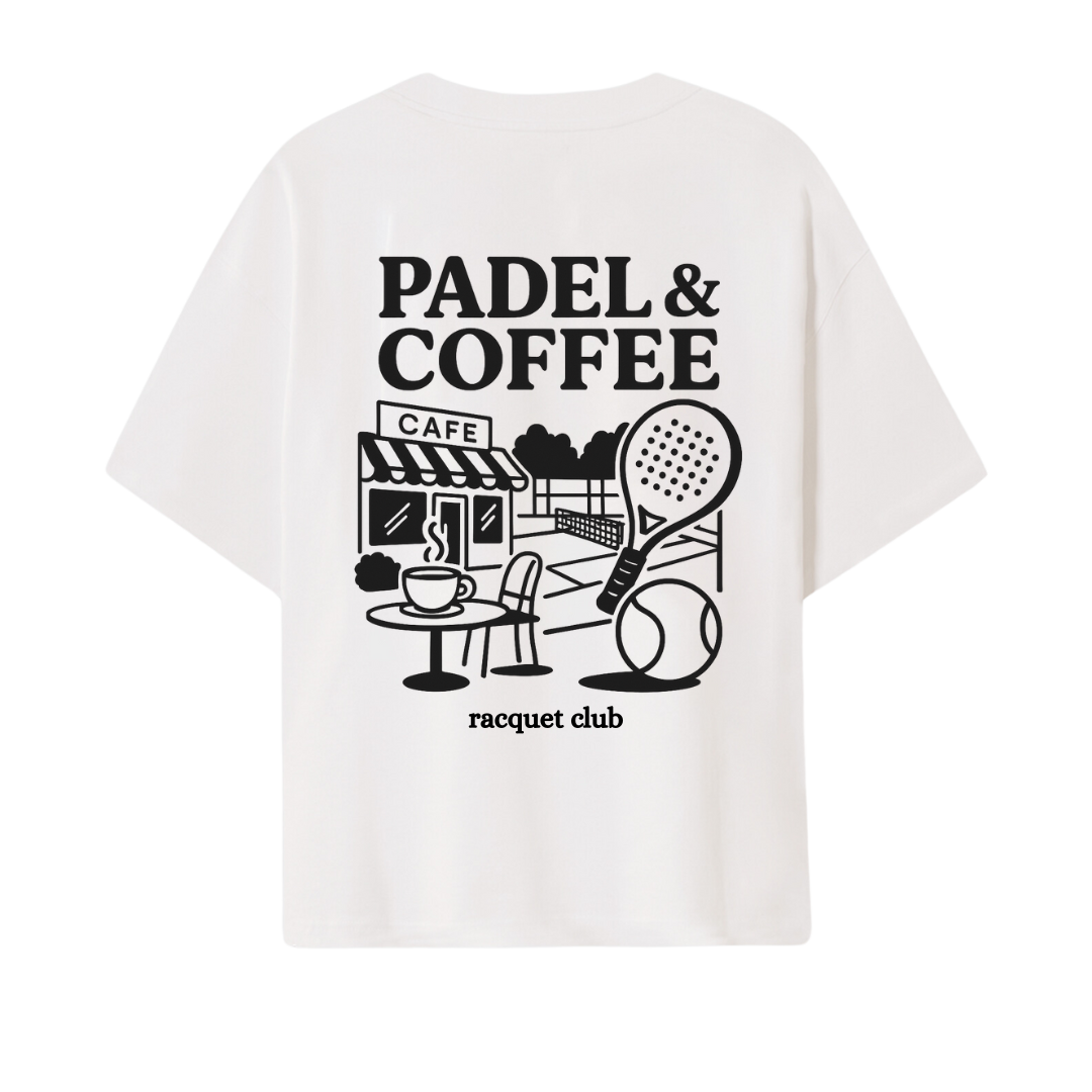 Oversize T-Shirt "Padel & Coffee"