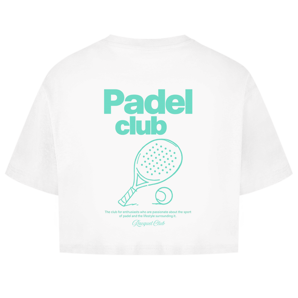Damen Oversize Crop Top Padel Club