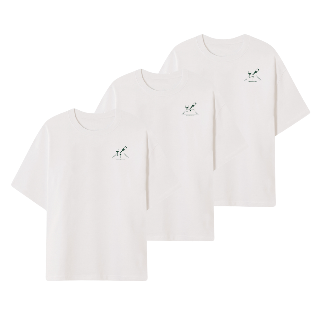 3x Bestseller T-Shirt "SERVE & SIP" - Vorteilspack