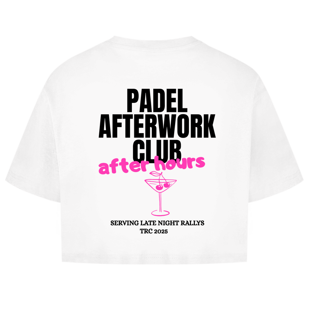 Damen Oversize Crop Top Afterwork Club
