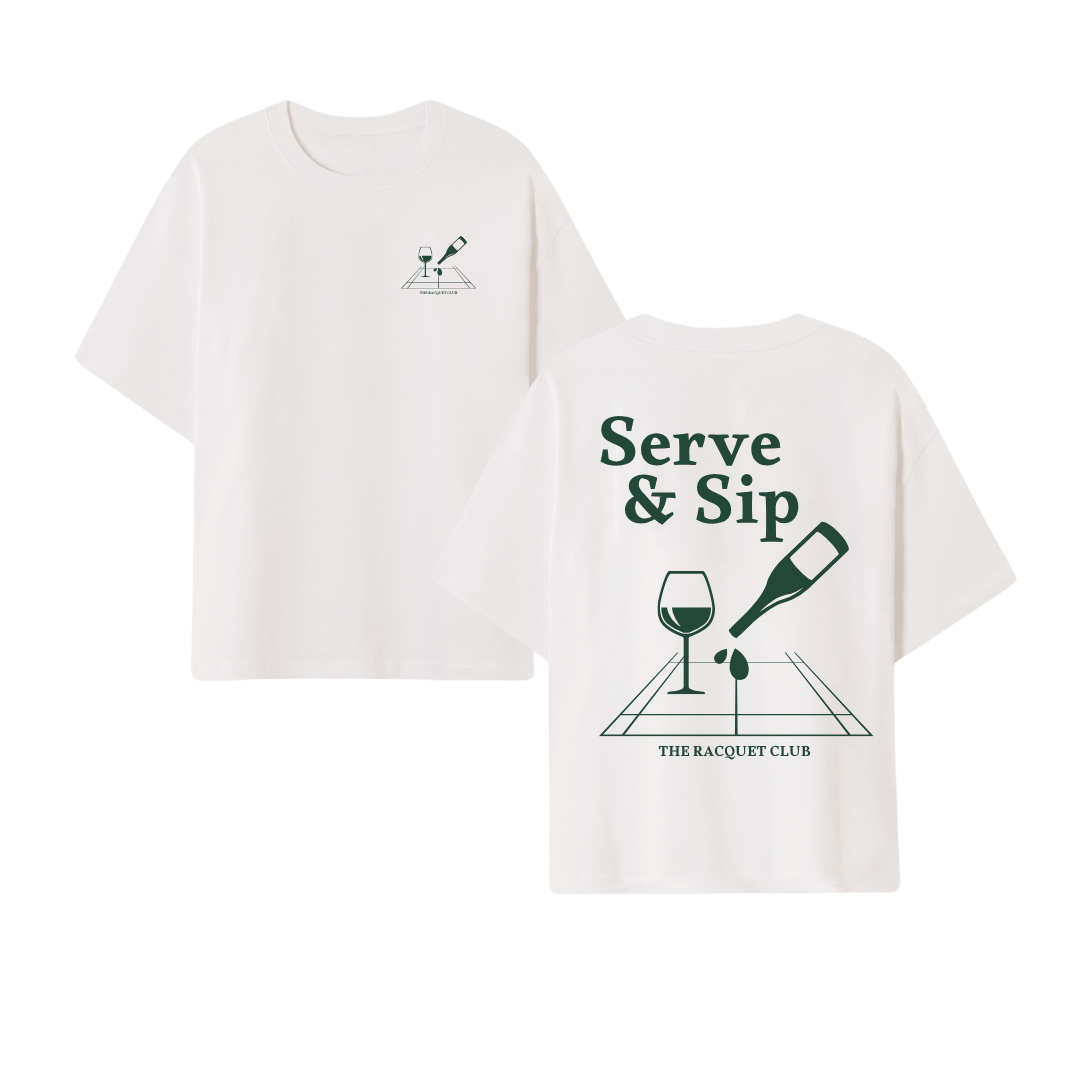 3x Bestseller T-Shirt "SERVE & SIP" - Vorteilspack