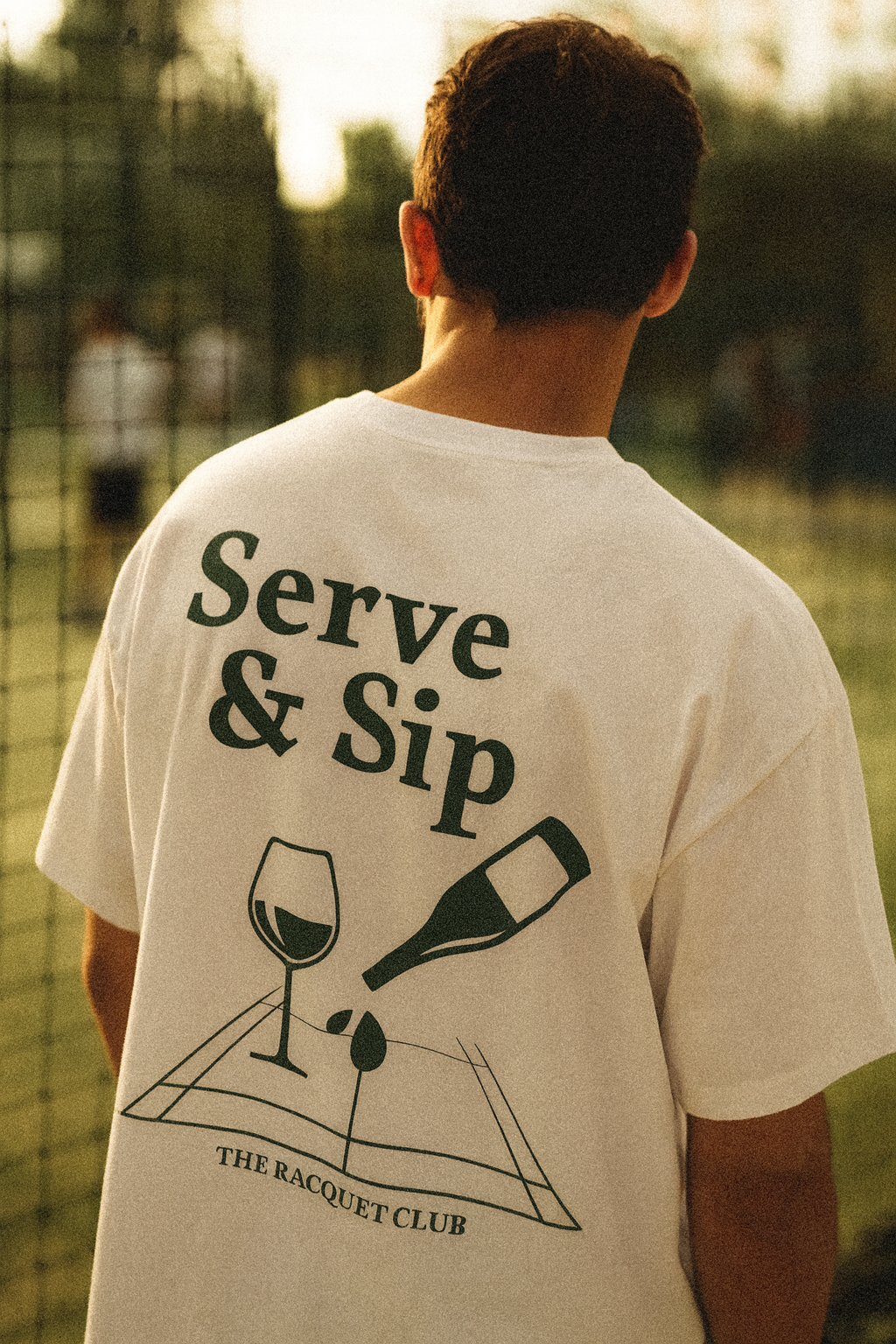 Oversize T-Shirt "SERVE & SIP"
