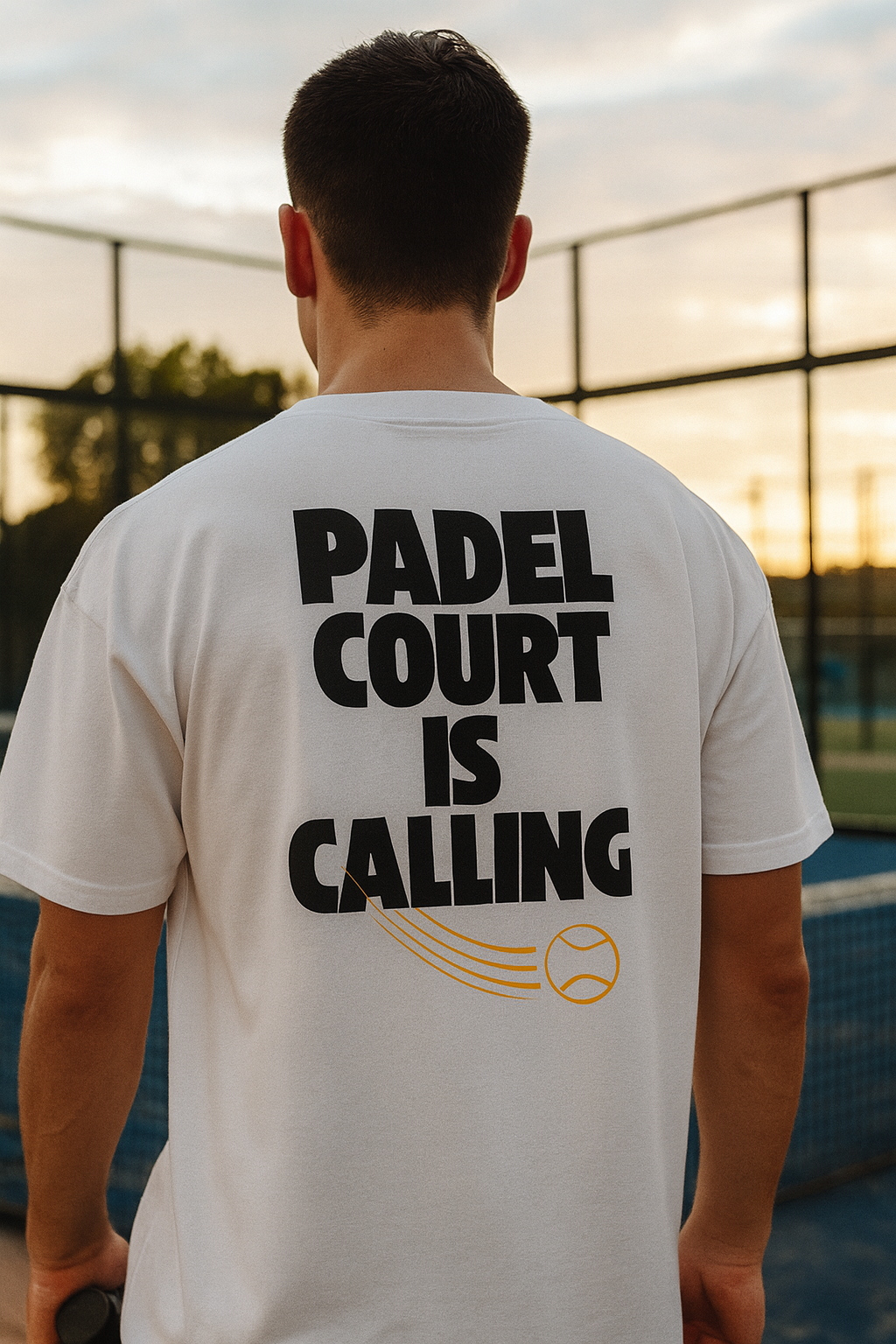 Oversize T-Shirt "Padel Court is Calling"