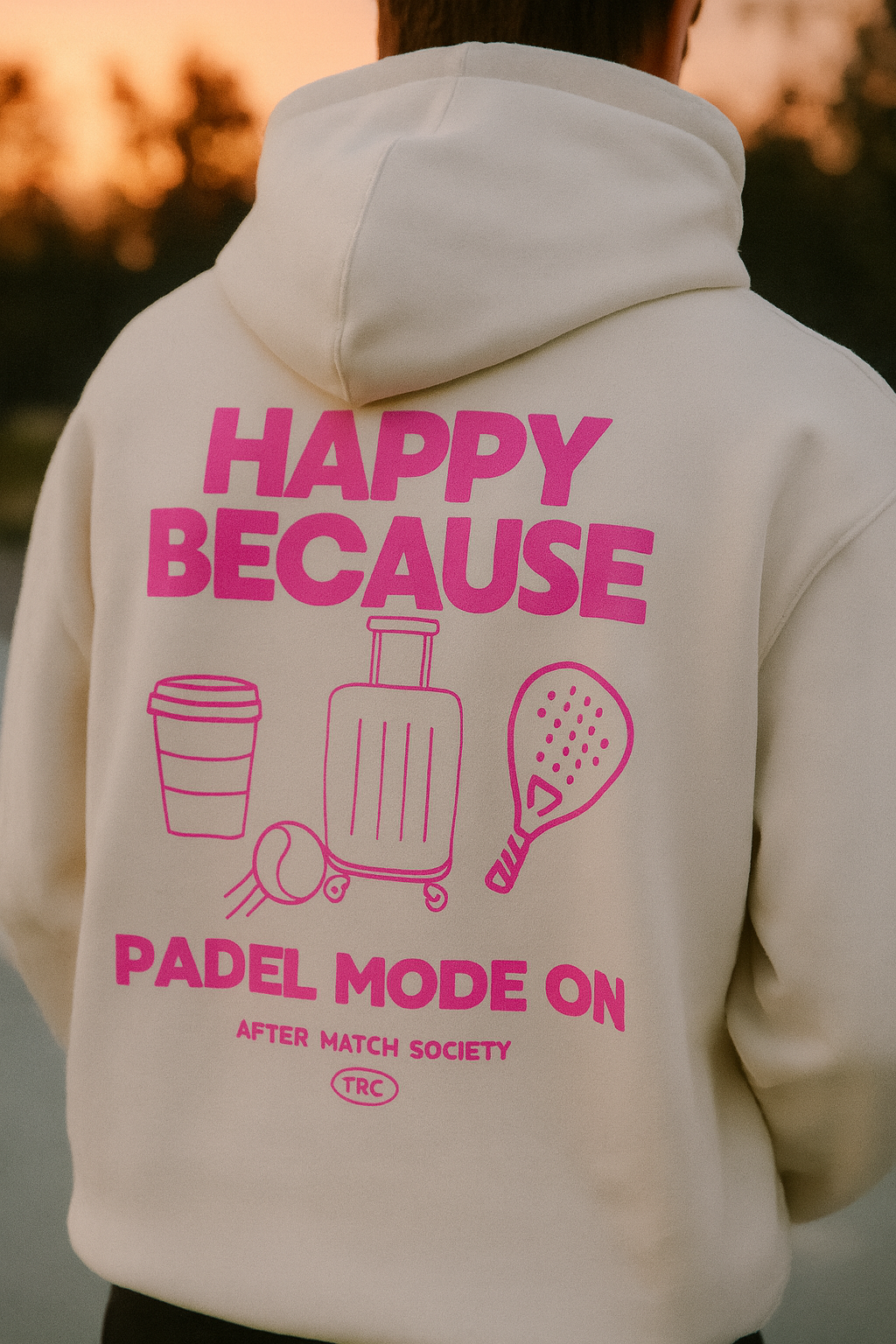 Oversize Hoodie "HAPPY BECAUSE PADEL"