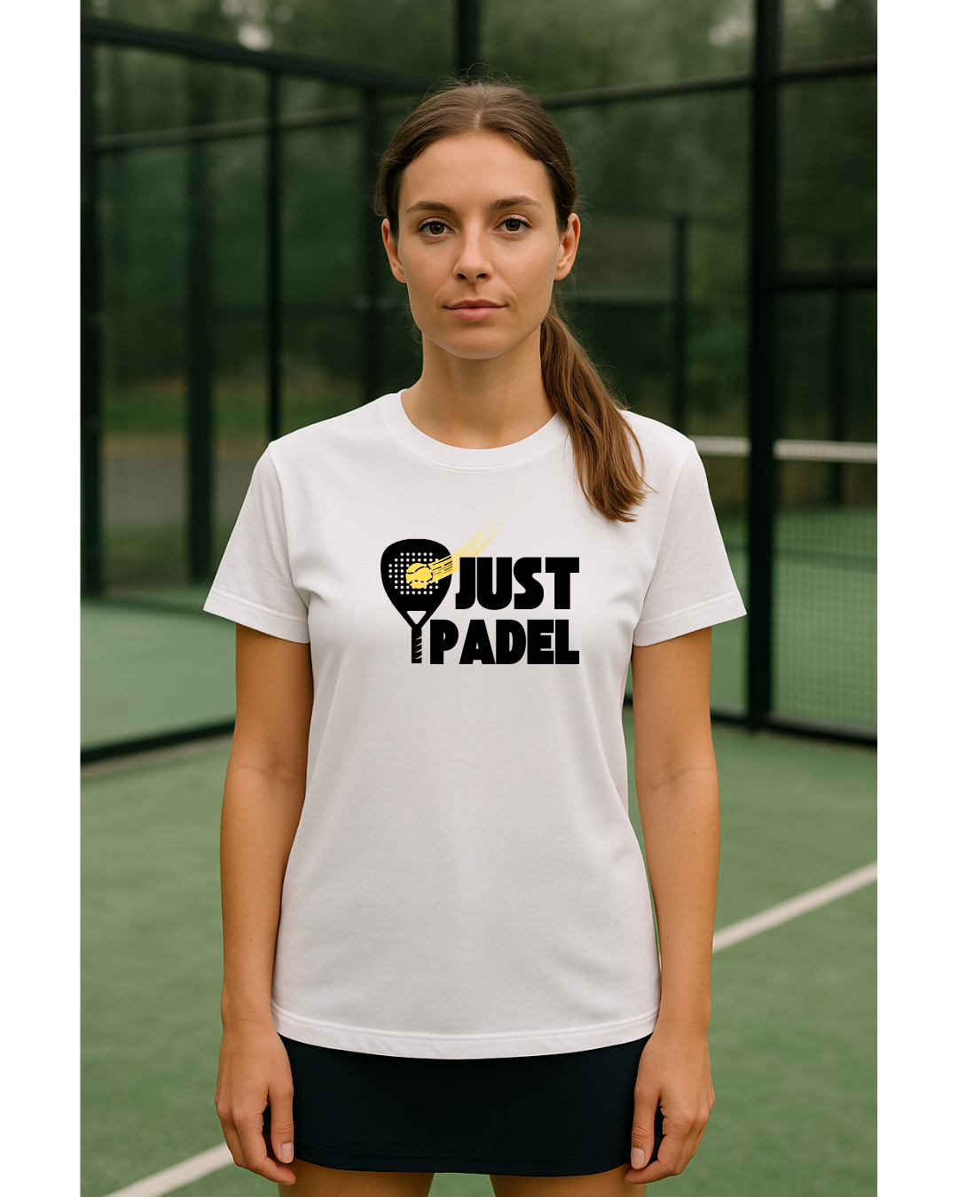 Basic Damen T-Shirt aus Bio-Baumwolle "Just Padel""