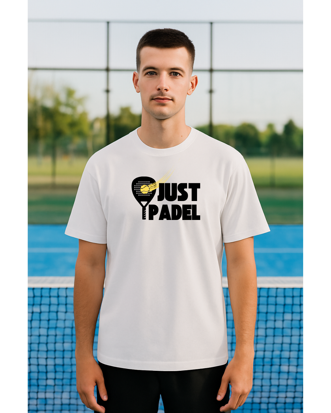 Basic Herren T-Shirt aus Bio-Baumwolle "Just Padel""