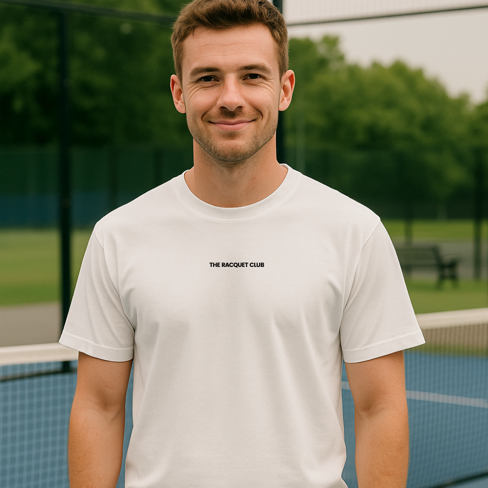 Basic Herren T-Shirt aus Bio-Baumwolle "The Racquet Club""