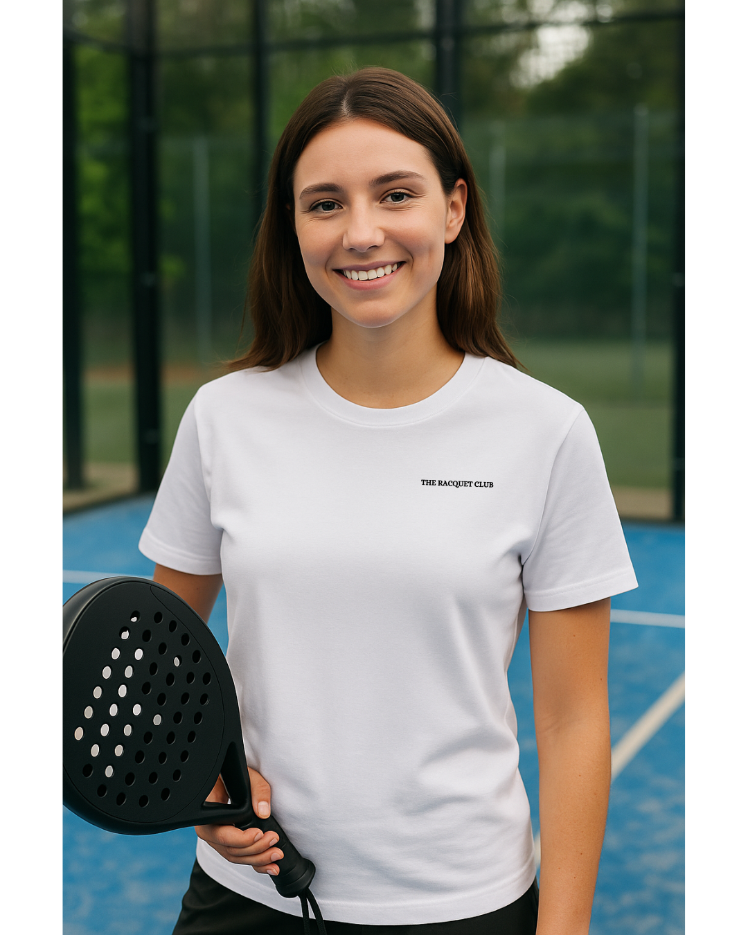 Basic Damen T-Shirt aus Bio-Baumwolle "Racquet Club"