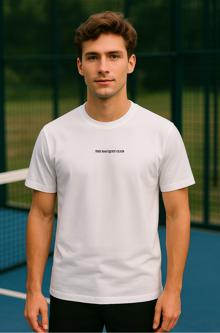 Basic Herren T-Shirt aus Bio-Baumwolle "The Racquet Club""