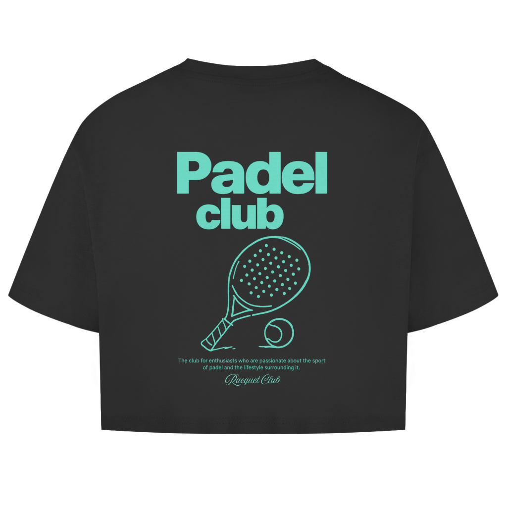 Damen Oversize Crop Top Padel Club