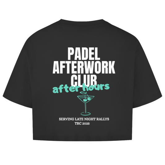 Damen Oversize Crop Top Afterwork Club