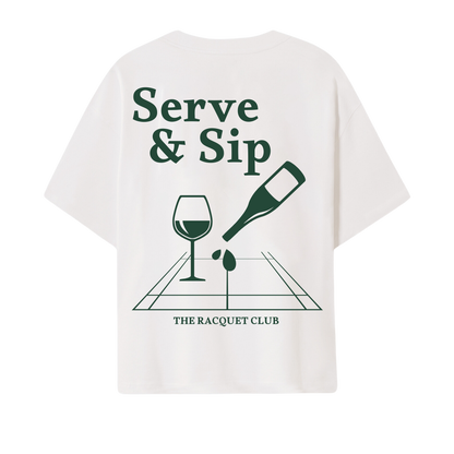 Oversize T-Shirt "SERVE & SIP"