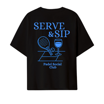 Oversize T-Shirt "Serve & Sip Society"