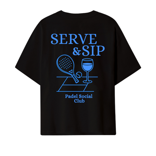 Oversize T-Shirt "Serve & Sip Society"