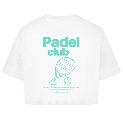 Damen Oversize Crop Top Padel Club