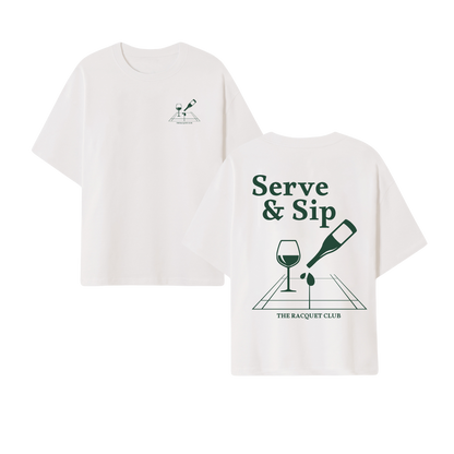 3x Bestseller T-Shirt "SERVE & SIP" - Vorteilspack