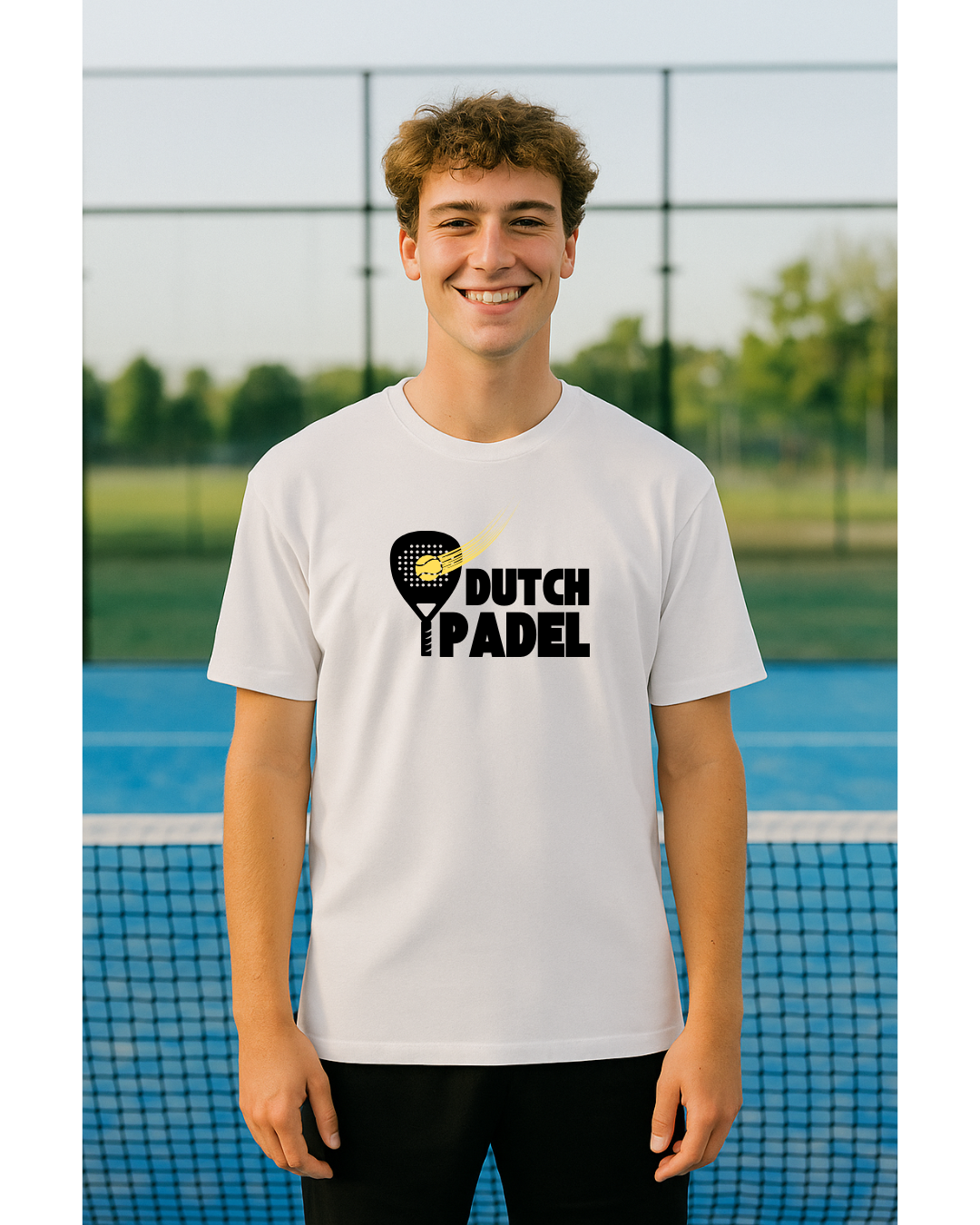 Basic Herren T-Shirt aus Bio-Baumwolle "Dutch Padel"