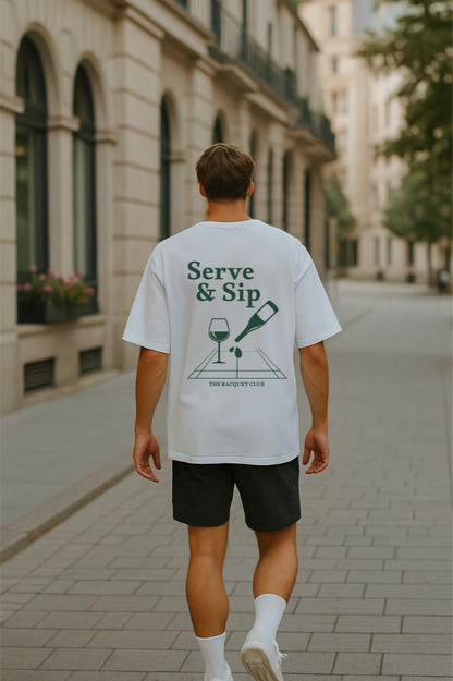 3x Bestseller T-Shirt "SERVE & SIP" - Vorteilspack