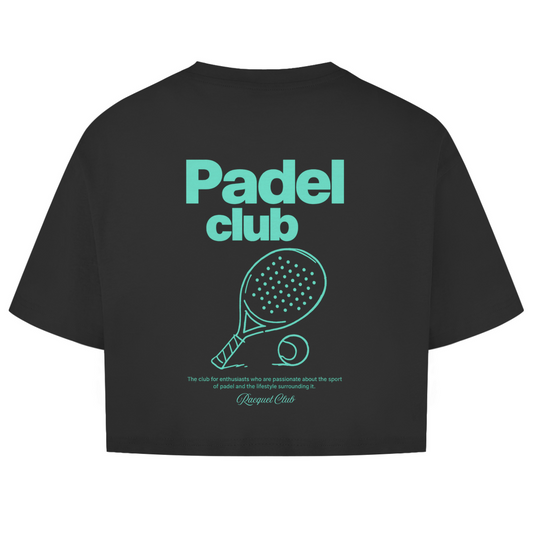 Damen Oversize Crop Top Padel Club